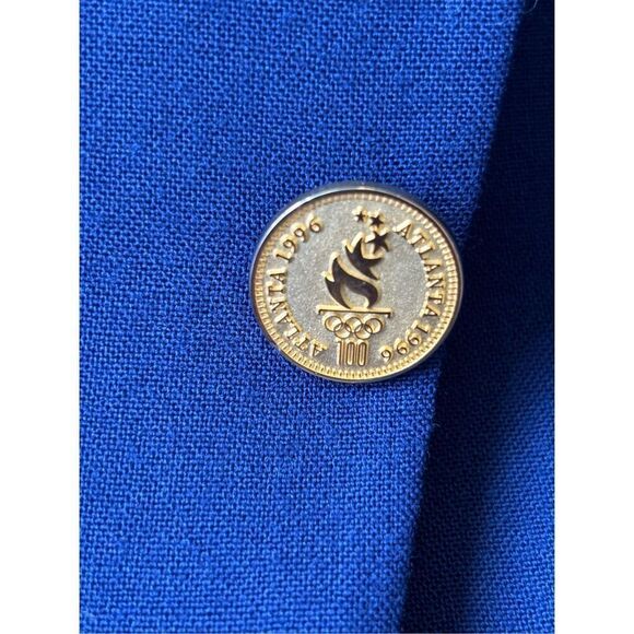 PRISTINE Vintage 1996 Olympics Atlanta Blue Volunteer Blazer Jacket by Hanes 41 - Picture 5 of 9